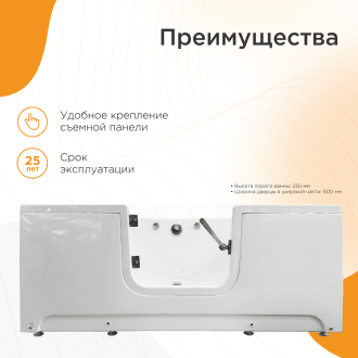 Ванна для людей с частичной утратой опорно-двигательных функции Radomir Грасс 3 в Алматы