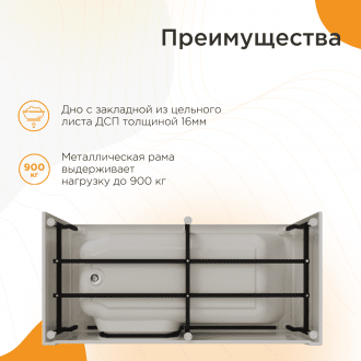 Ванна для людей с частичной утратой опорно-двигательных функции Radomir Грасс 2 в Алматы