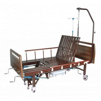 Механическая медицинская кровать с санитарным оснащением DHC FF-2 с функциями «кардио-кресло» и переворачивания пациента в Алматы